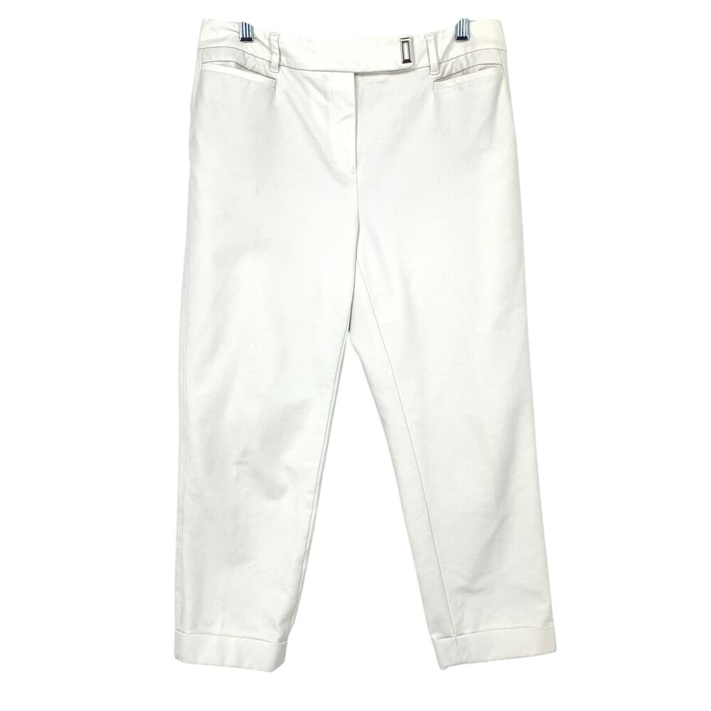 White House Black Market The Slim Crop Pants Womens Size 6 White